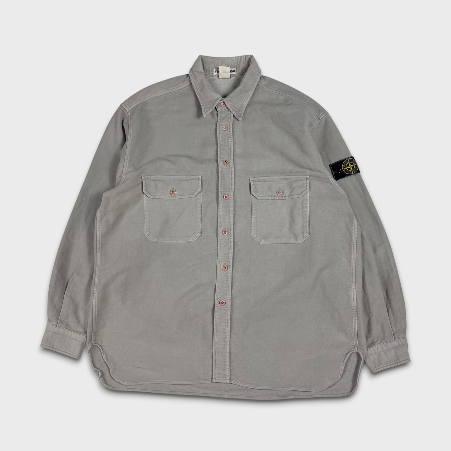 Stone Island 1998 Green Edge Moleskin Overshirt XXL