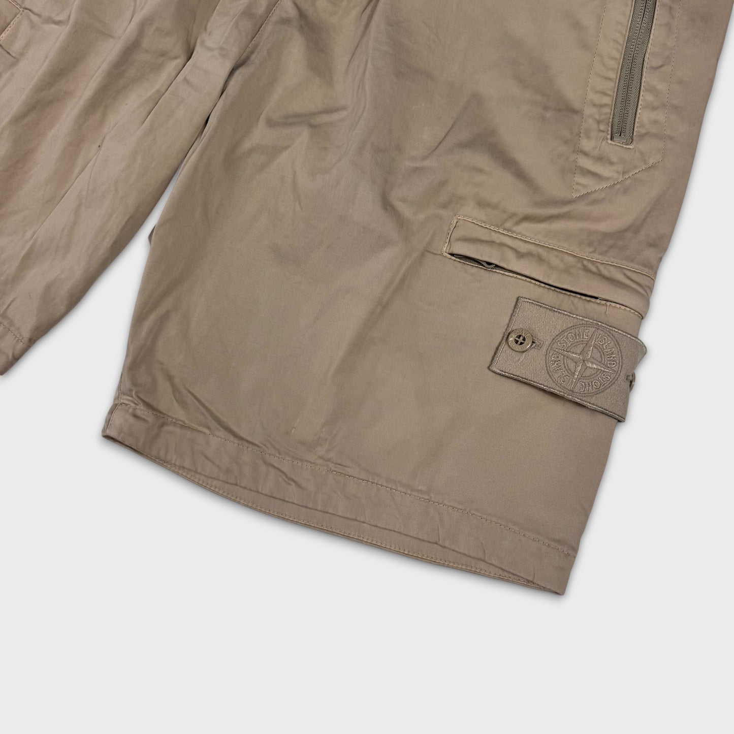 Stone Island Beige Ghost Cargo Shorts W34