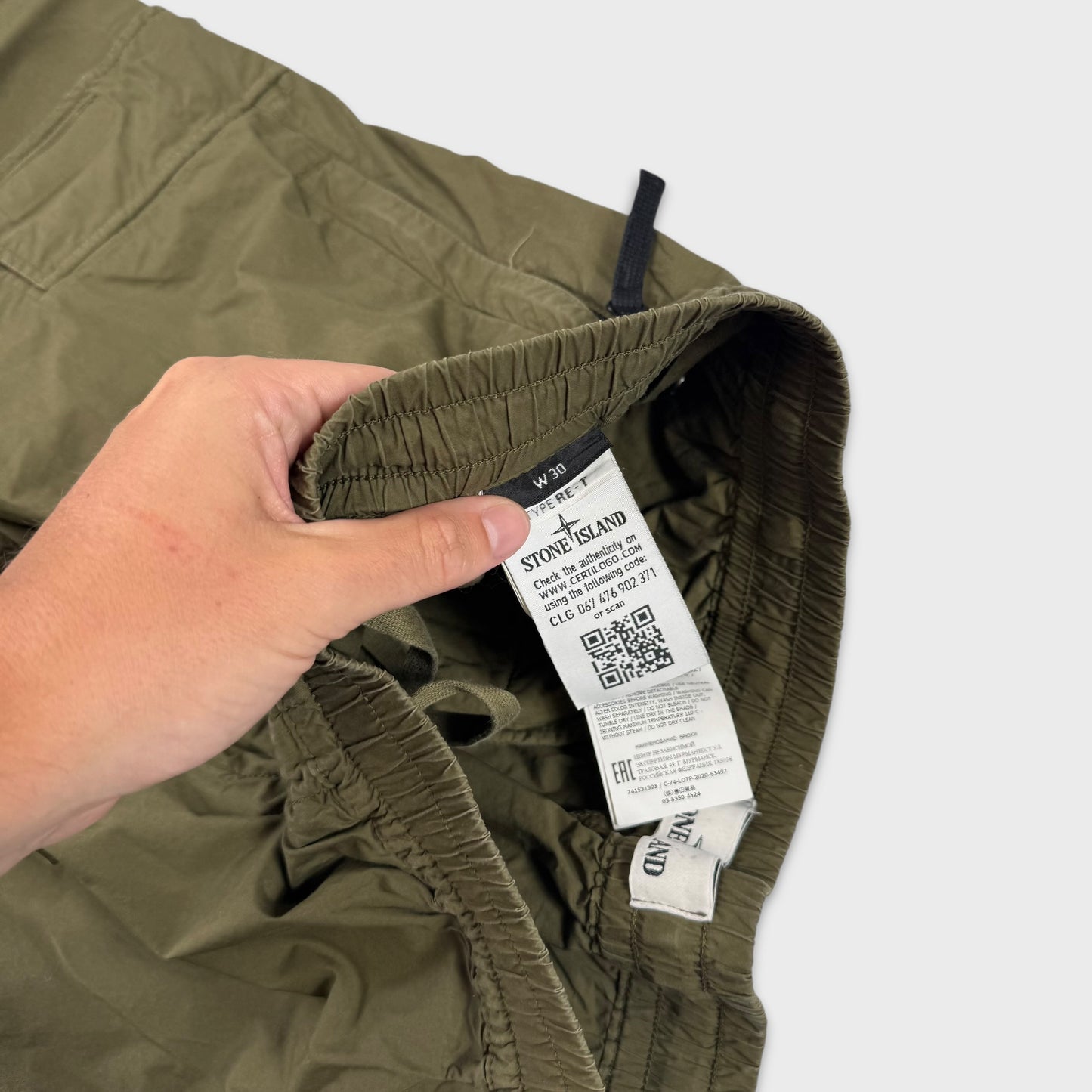 Stone Island Olive Green Cargo Pants W30