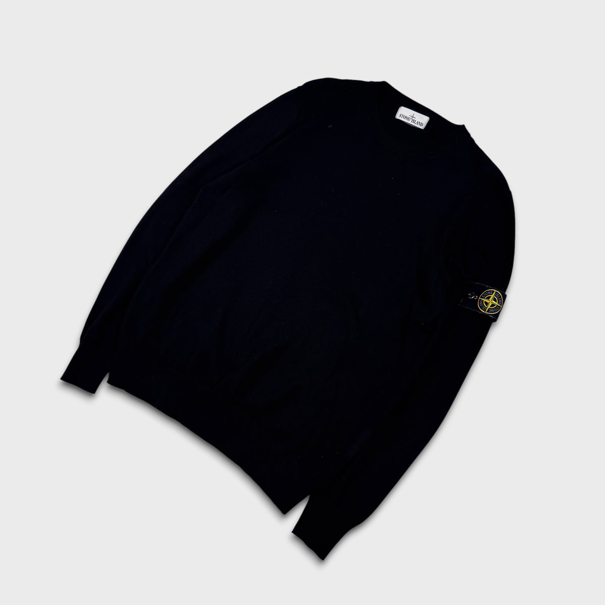 Stone Island Black Knit Crewneck L