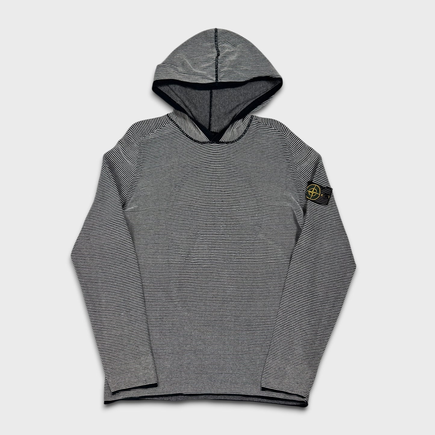 Stone Island SS2009 Mesh Badge Holographic Hoodie L