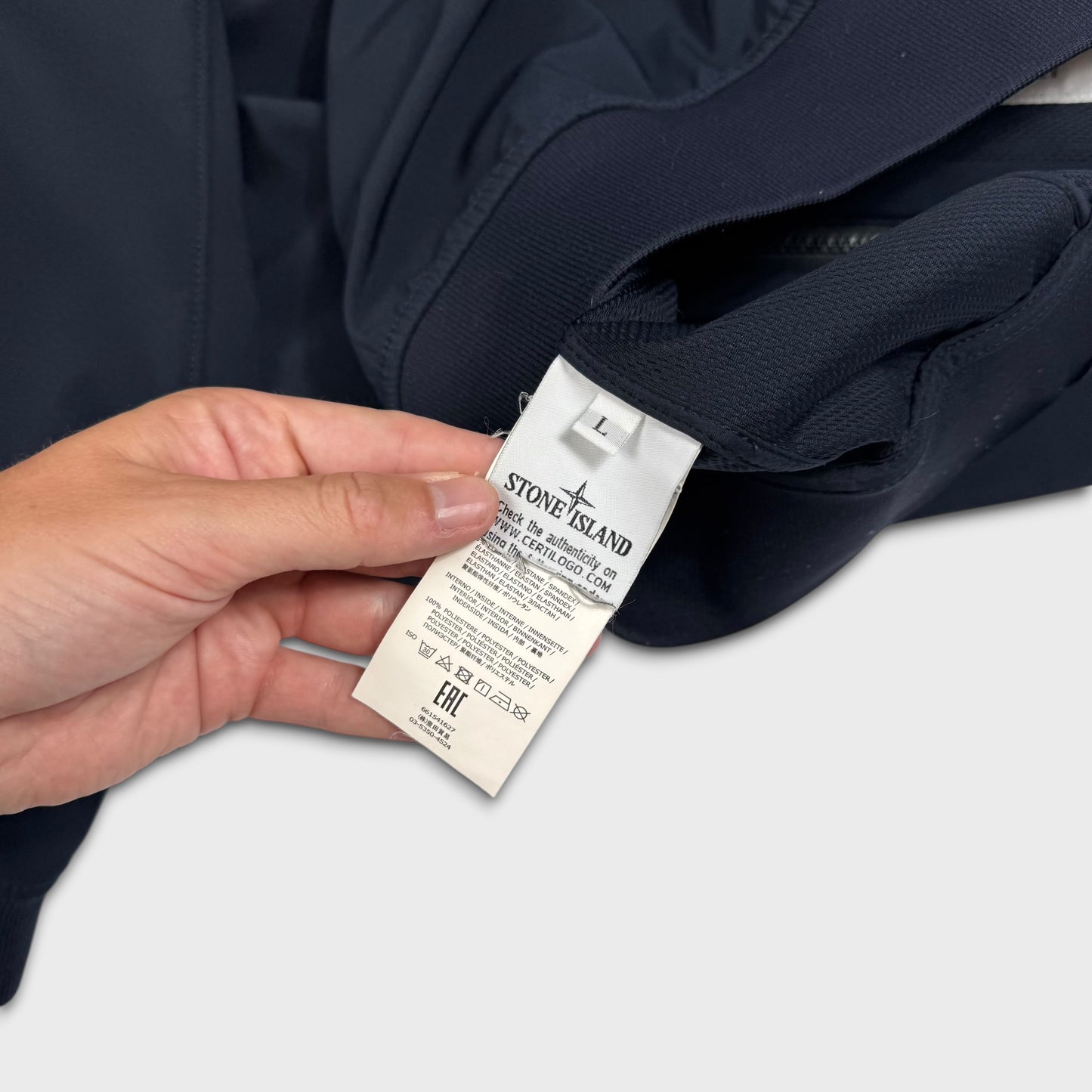 Stone Island Navy Soft Shell-R Jacket L