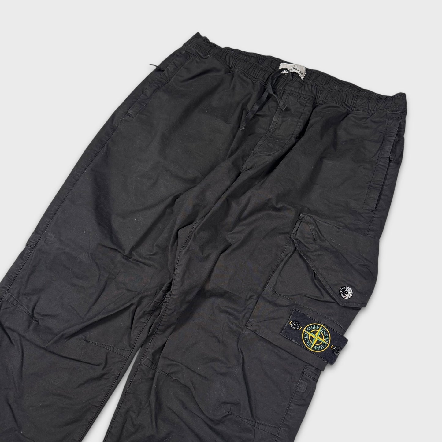 Stone Island Black Cargo Pants W36
