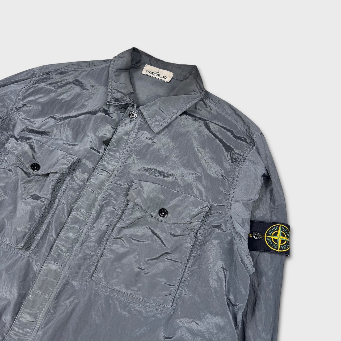 Stone Island Charcoal Nylon Metal Overshirt XXL