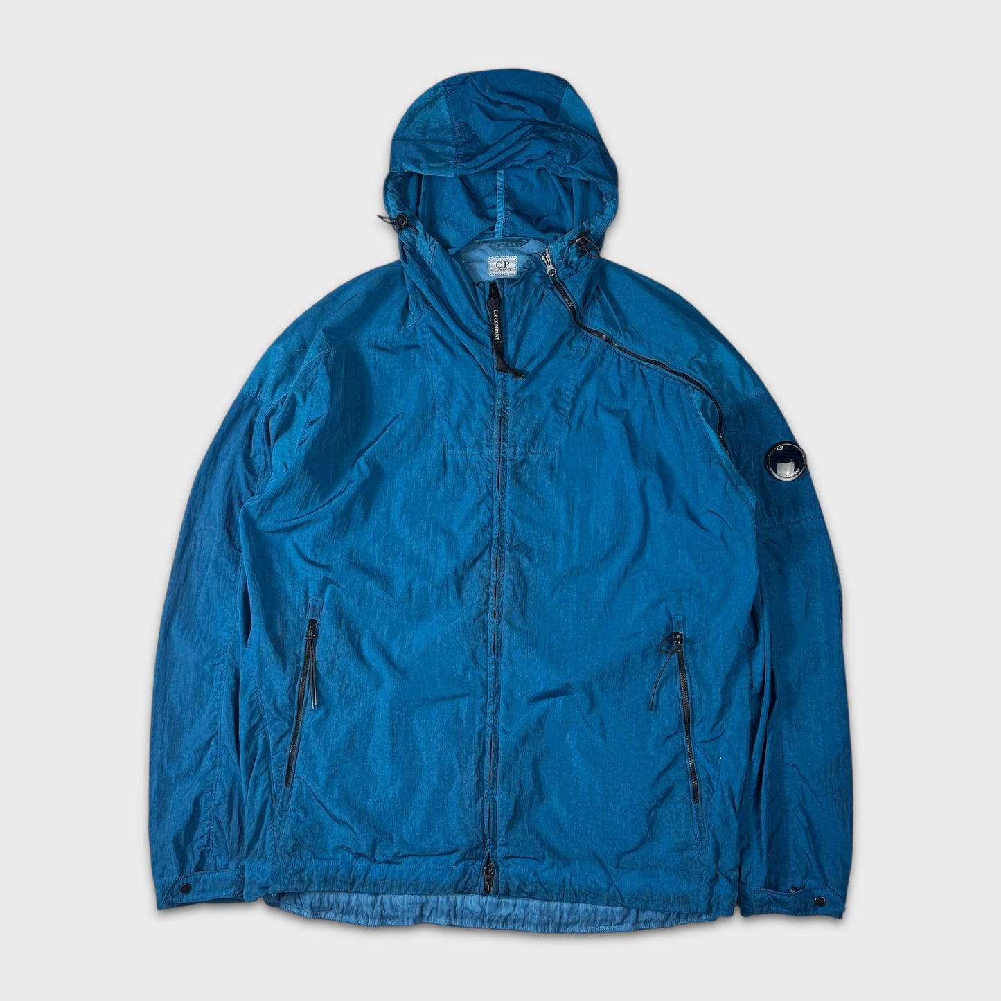 CP Company Blue Nylon Chrome Lens Jacket XL
