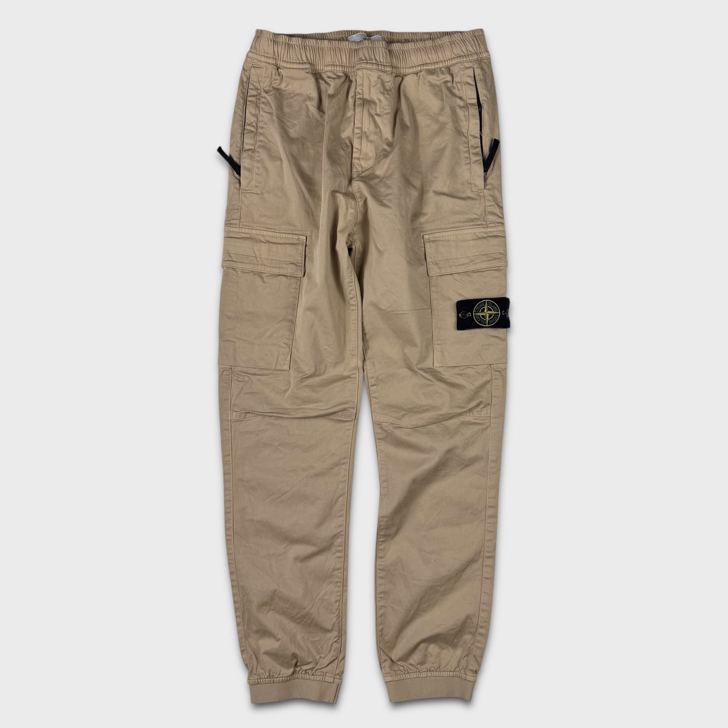 Stone Island Beige Badge Cargo Pants W30