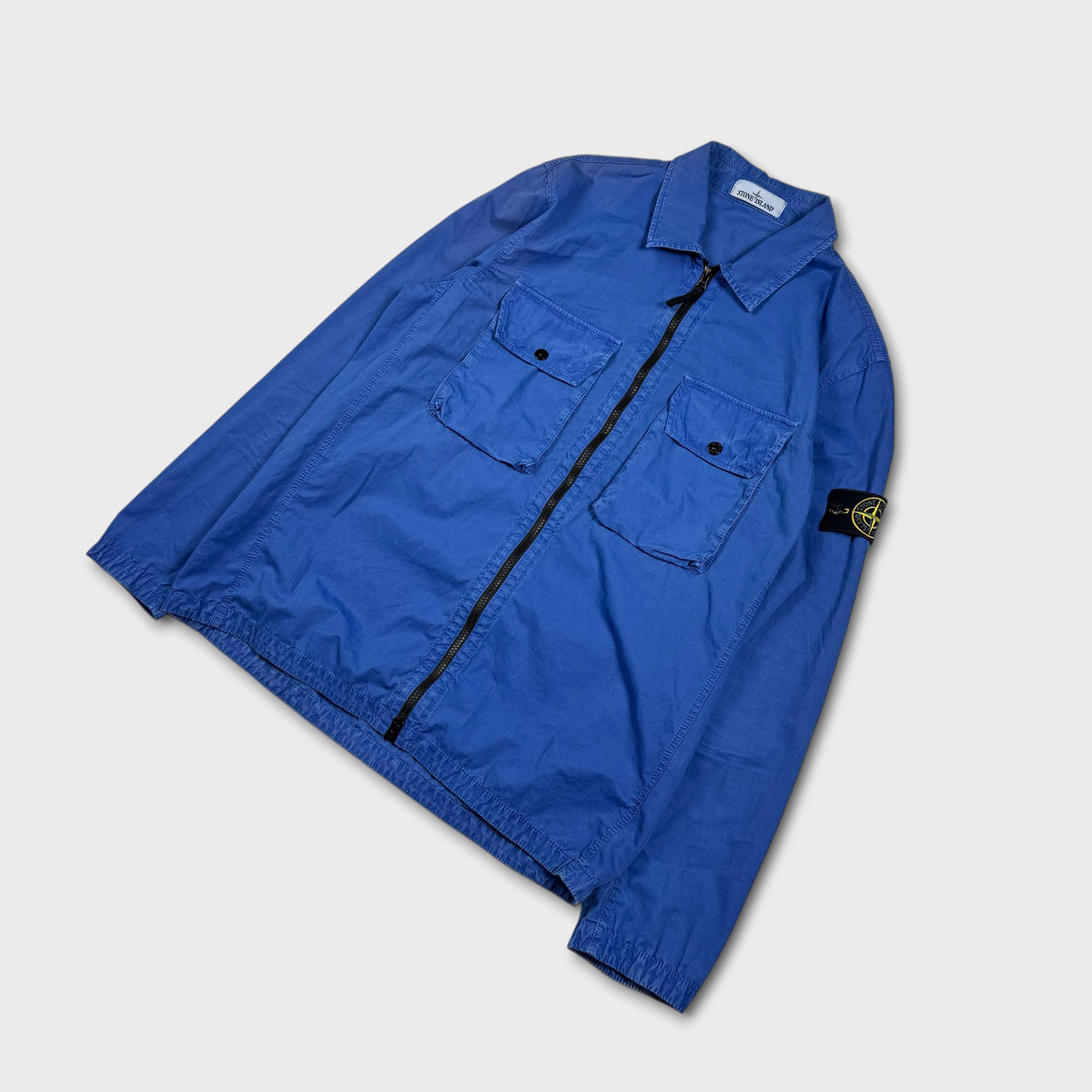 Stone Island Royal Blue Full Zip Overshirt XL