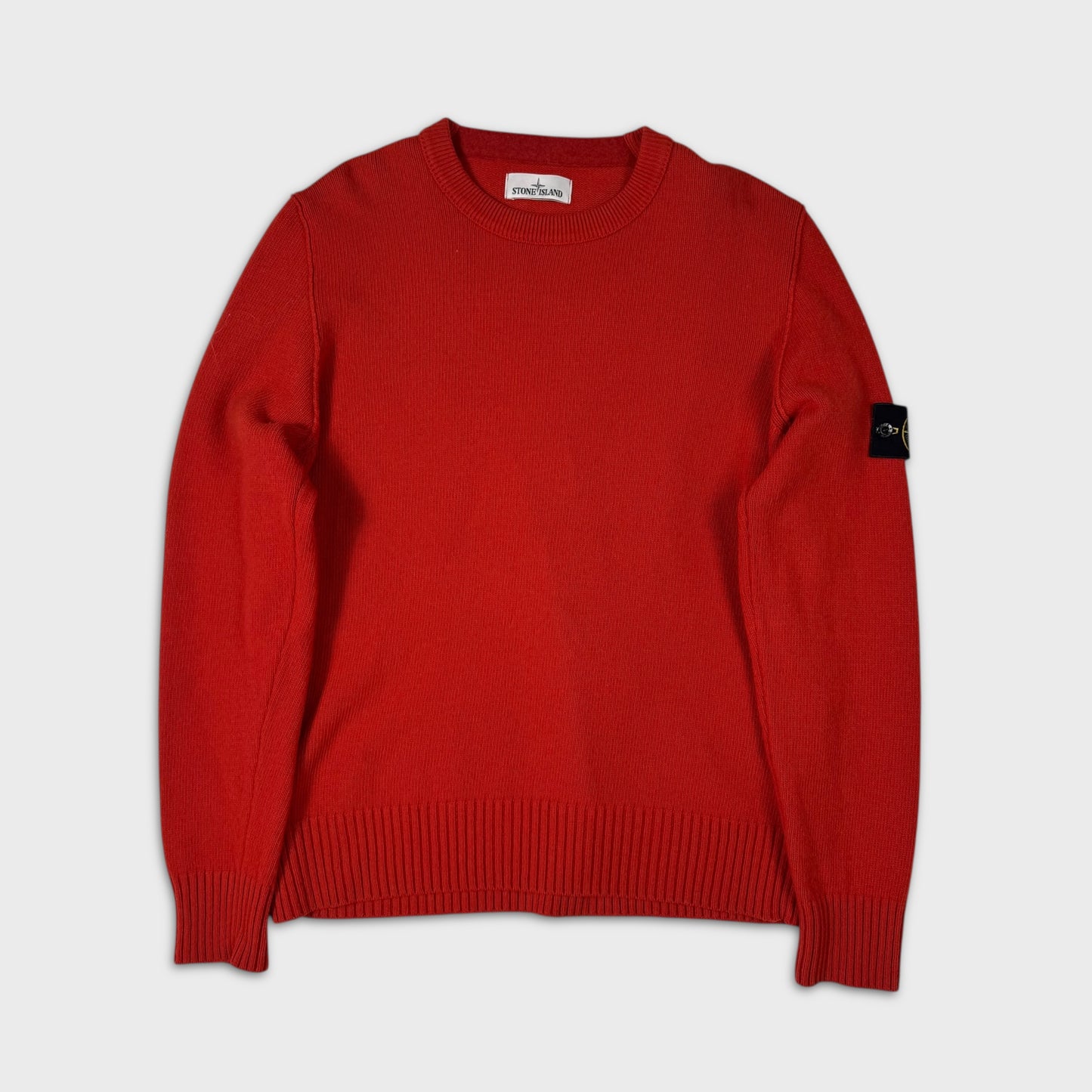 Stone Island Orange Knit Crewneck XL