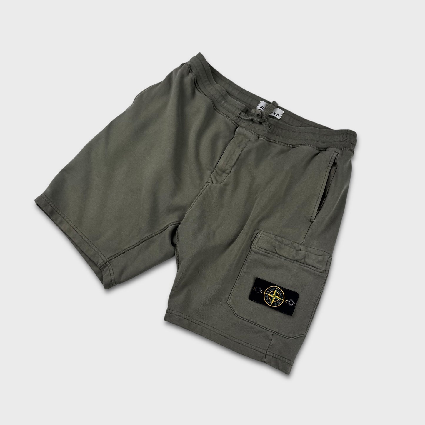 Stone Island Olive Cotton Shorts XL