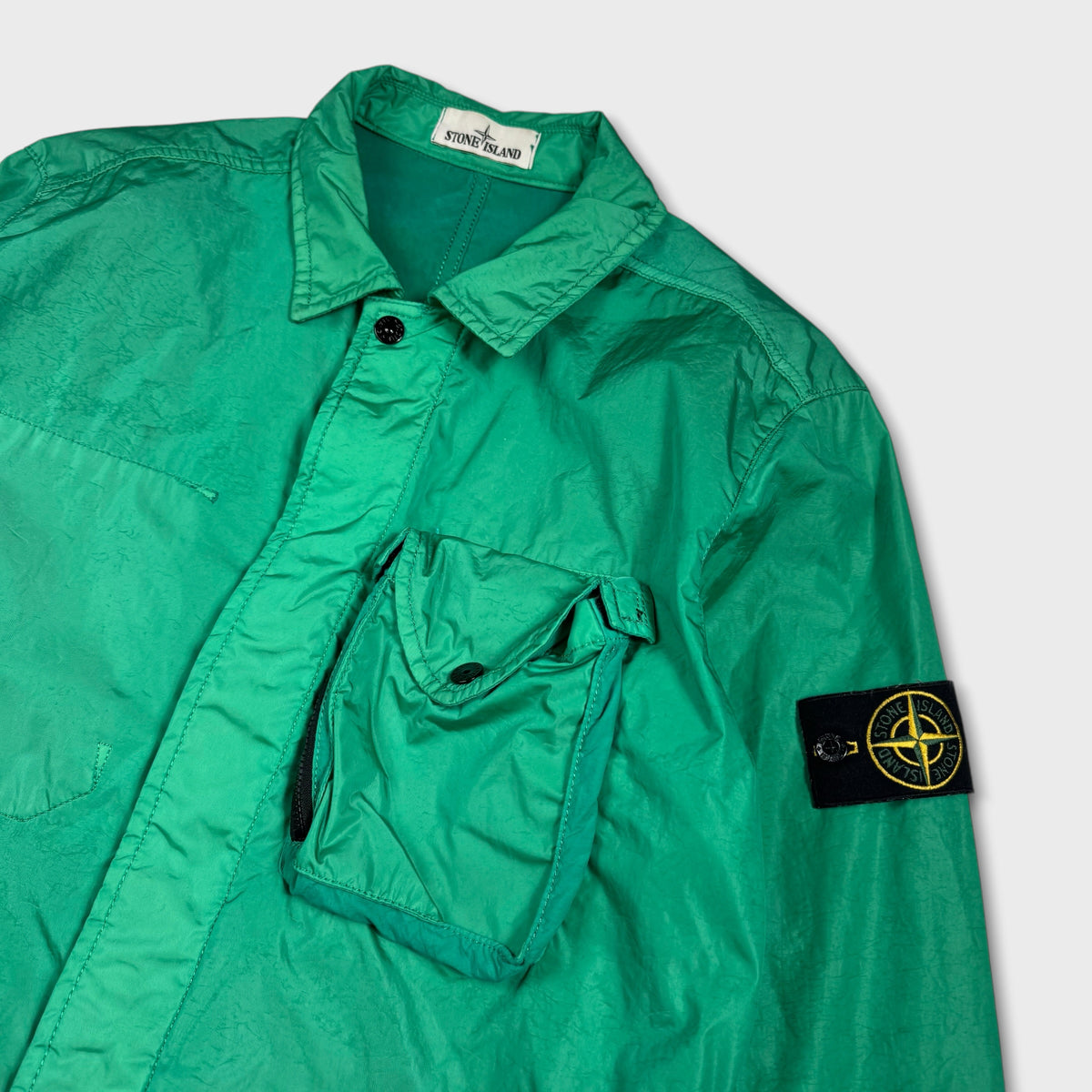Stone Island Emerald Flock Velour Jacket XL
