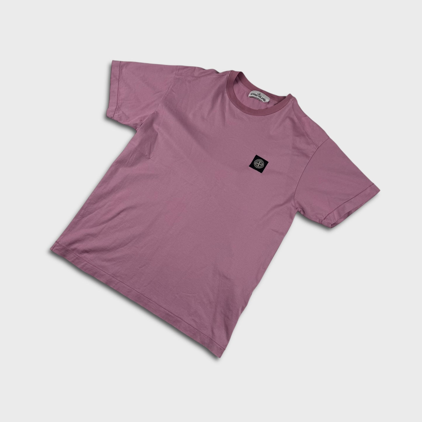 Stone Island Pink Compass Logo T-Shirt M