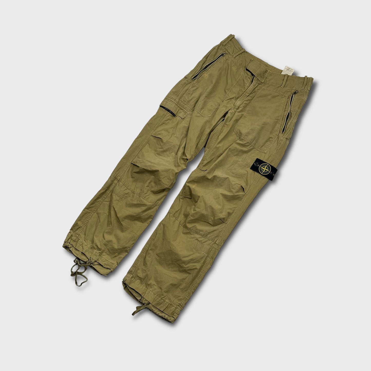 Stone Island 2006 Parachute Distressed Cargo Pants W32