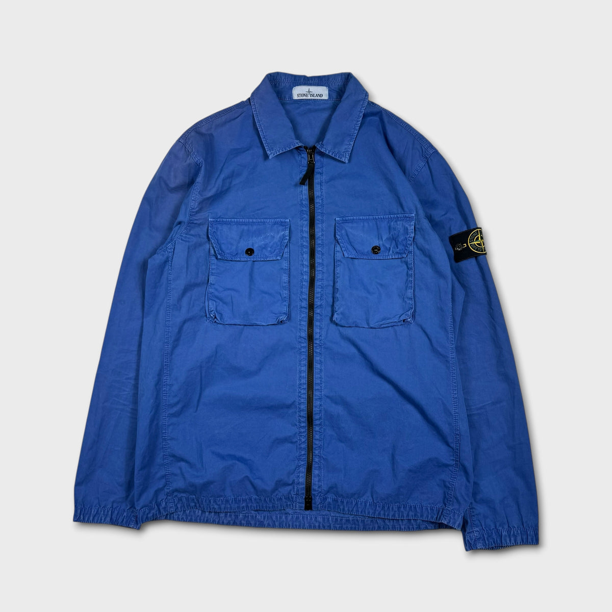 Stone Island Royal Blue Full Zip Overshirt XL
