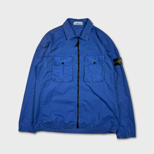 Stone Island Royal Blue Full Zip Overshirt XL