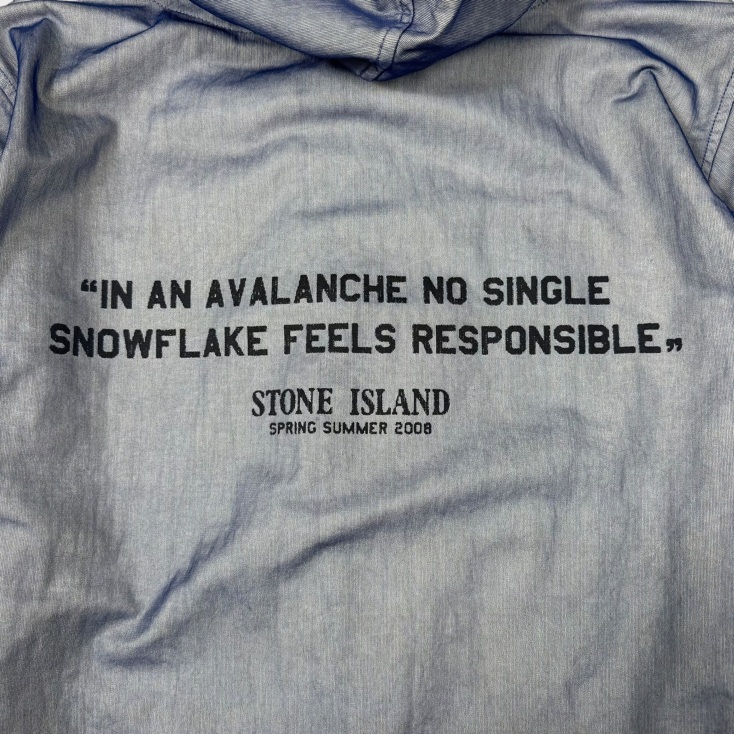 Stone Island 2007 Snowflake Tyvek Mesh Badge Jacket M