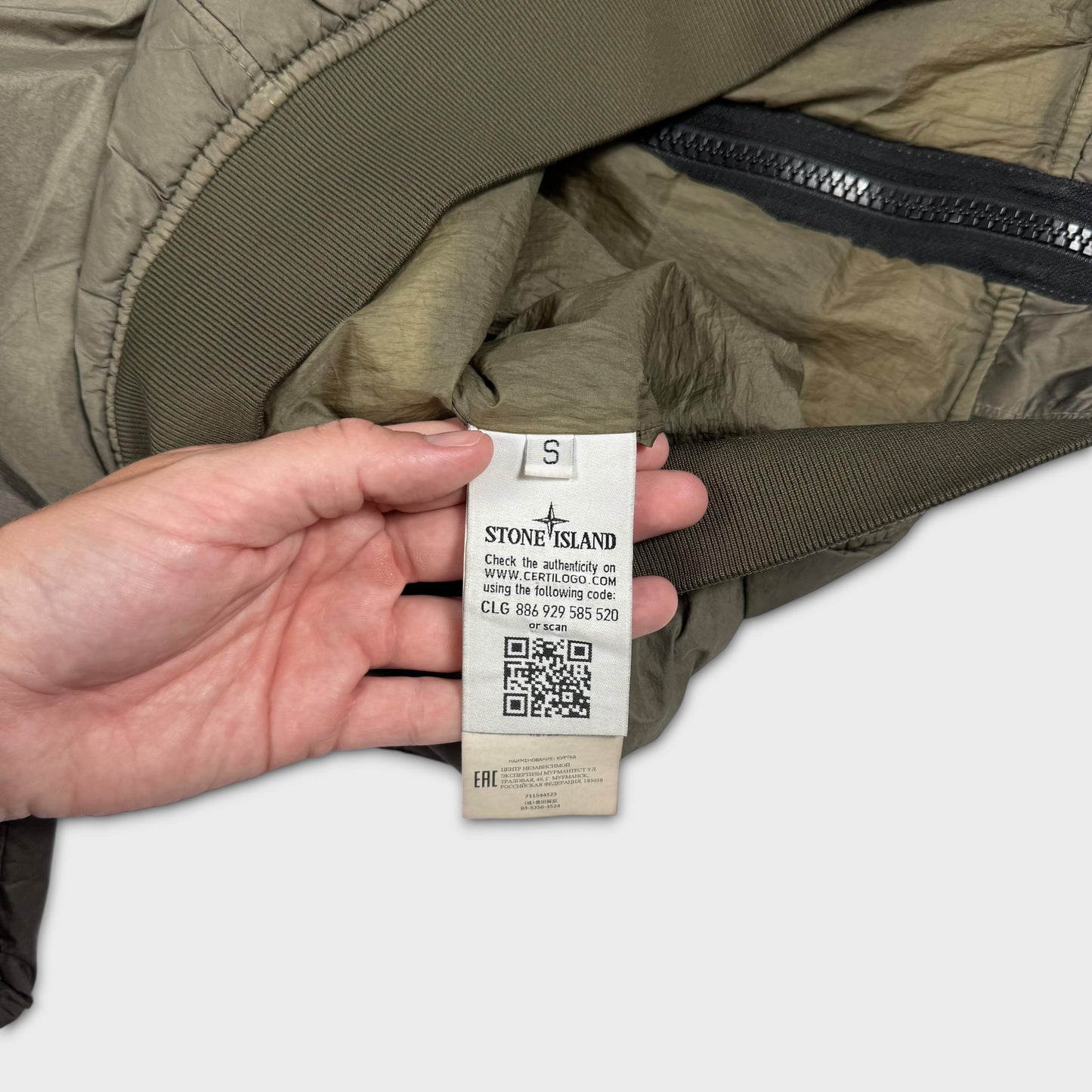 Stone Island Garment Dyed Crinkle Reps Jacket S