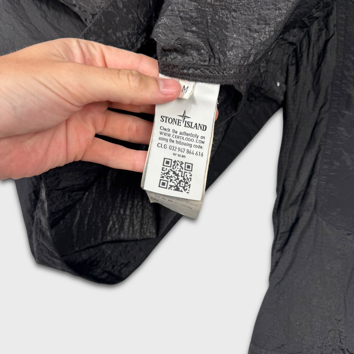 Stone Island Black Nylon Metal Ripstop Overshirt M