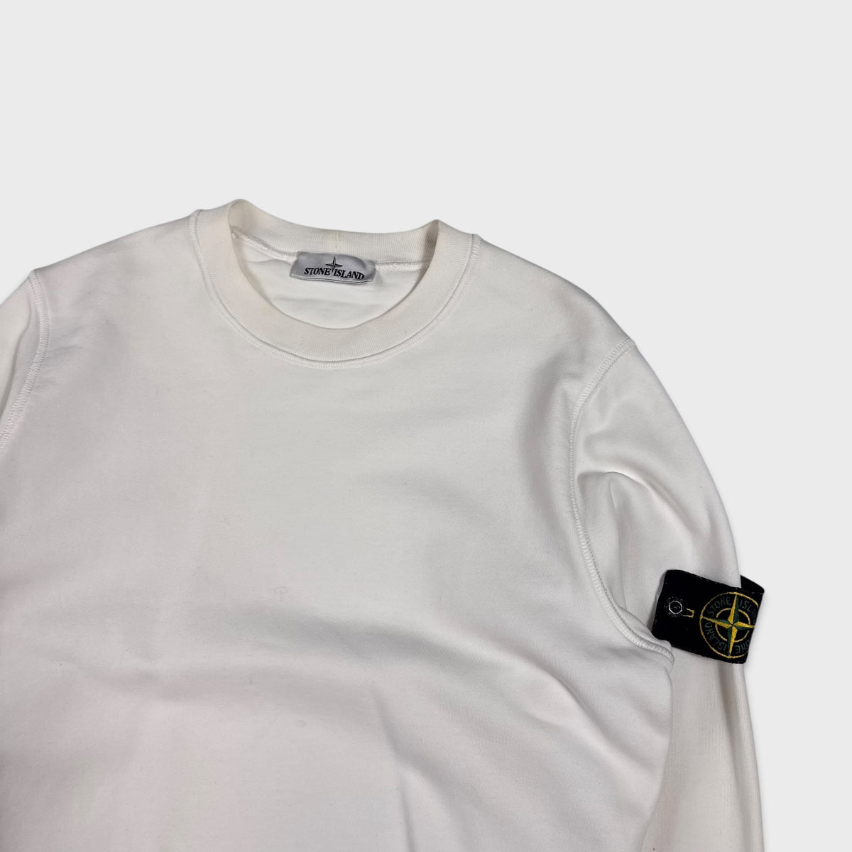 Stone Island White Crewneck S