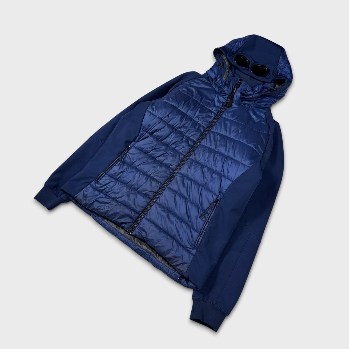CP Company Navy Hybrid Soft Shell Goggle Jacket XXL