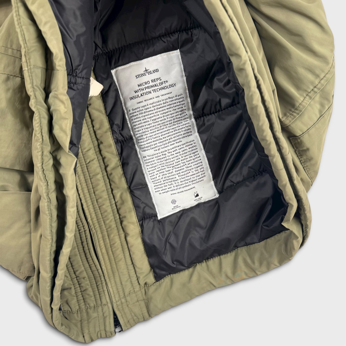 Stone Island Olive Primaloft Micro Reps Jacket M