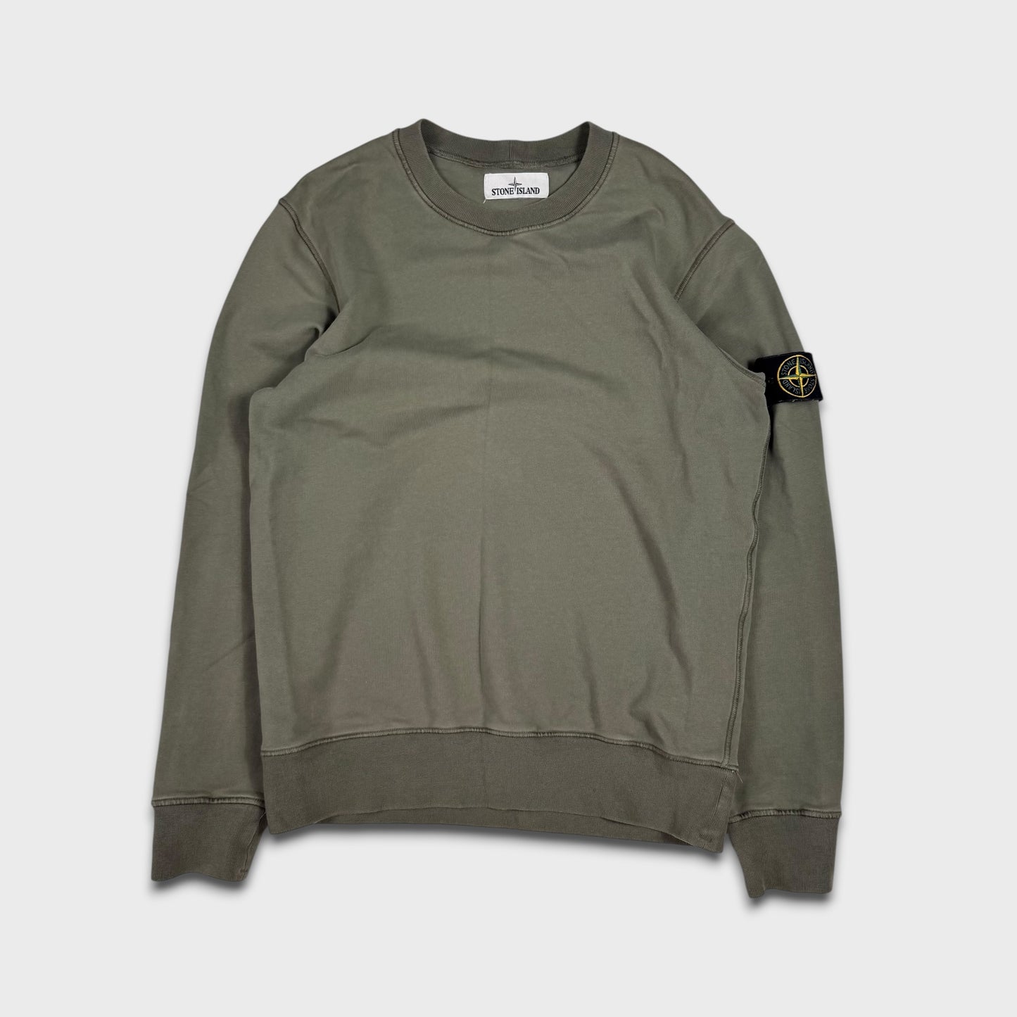 Stone Island Olive Crewneck Sweatshirt M