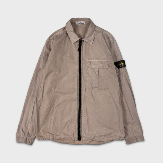 Stone Island Beige Full Zip Overshirt XL