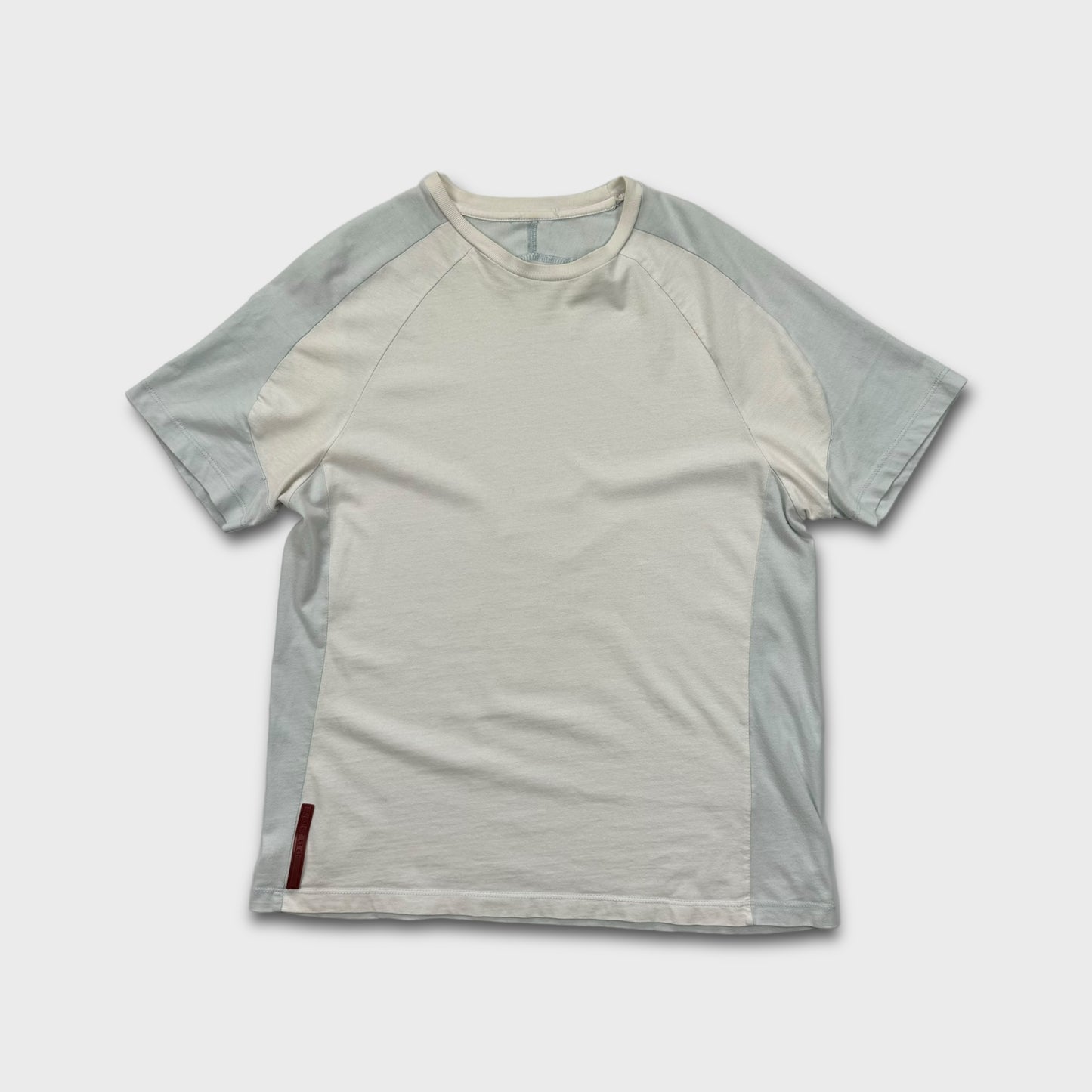 Prada Sport Baby White / White Panelled T-Shirt L