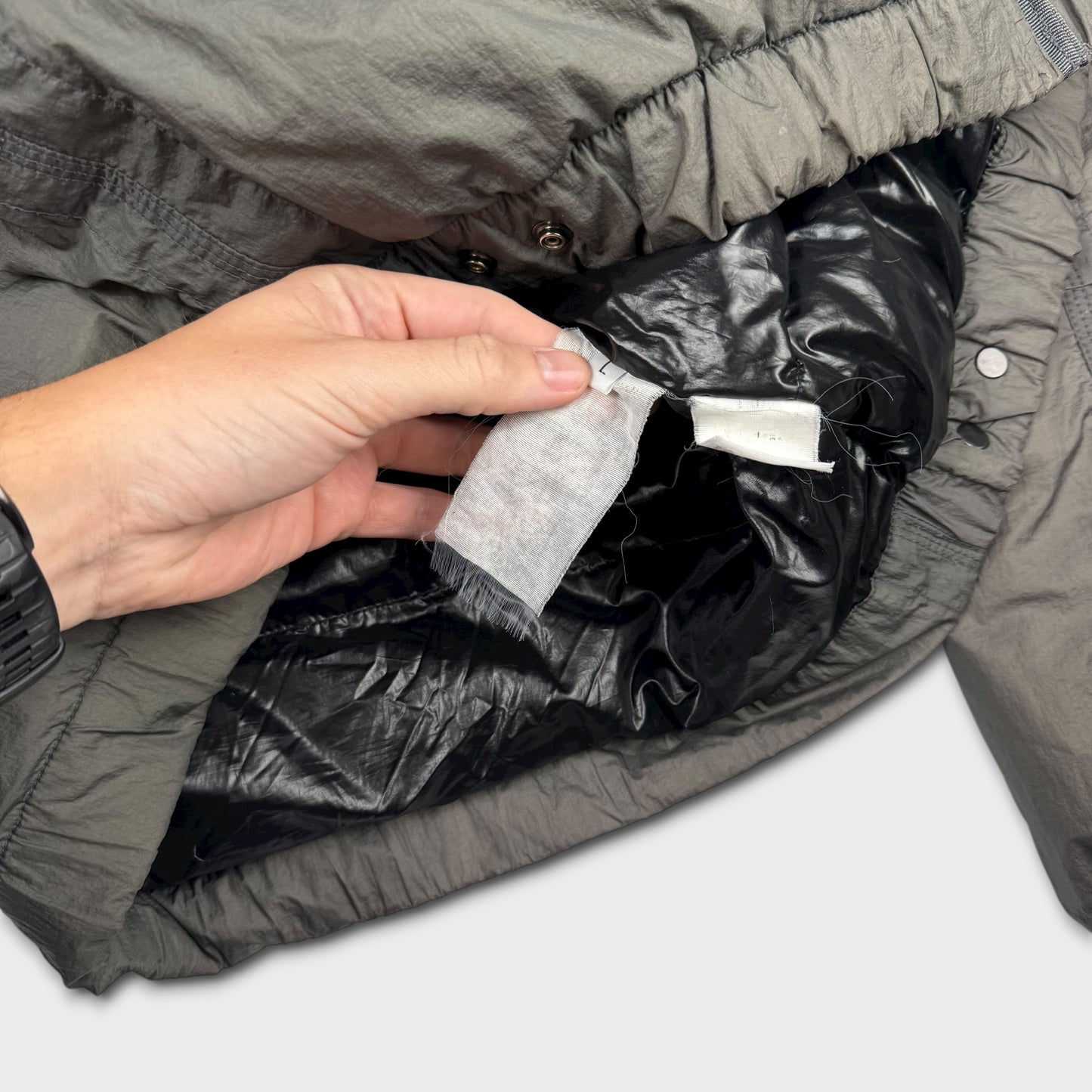 Stone Island Grey 2008 Goose Down Puffer Jacket L