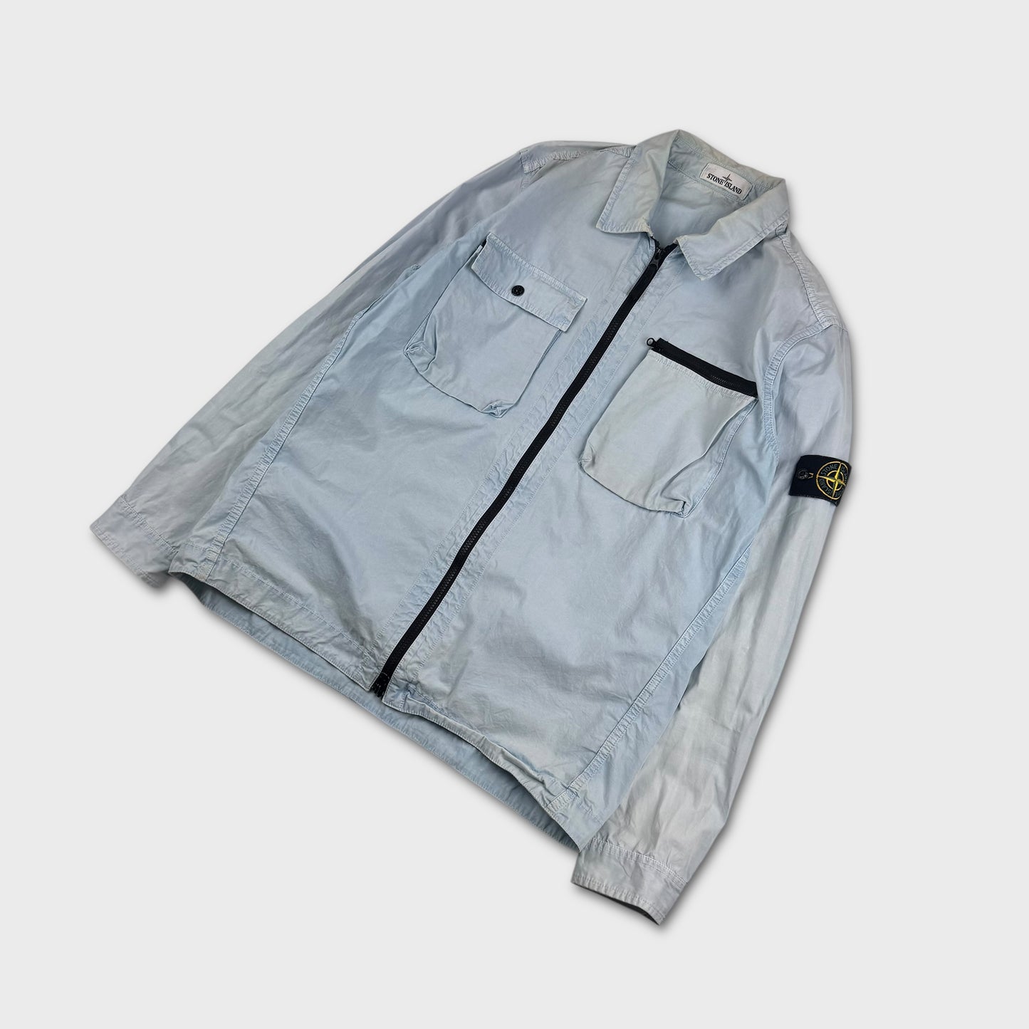 Stone Island Faded Baby Blue Overshirt XL