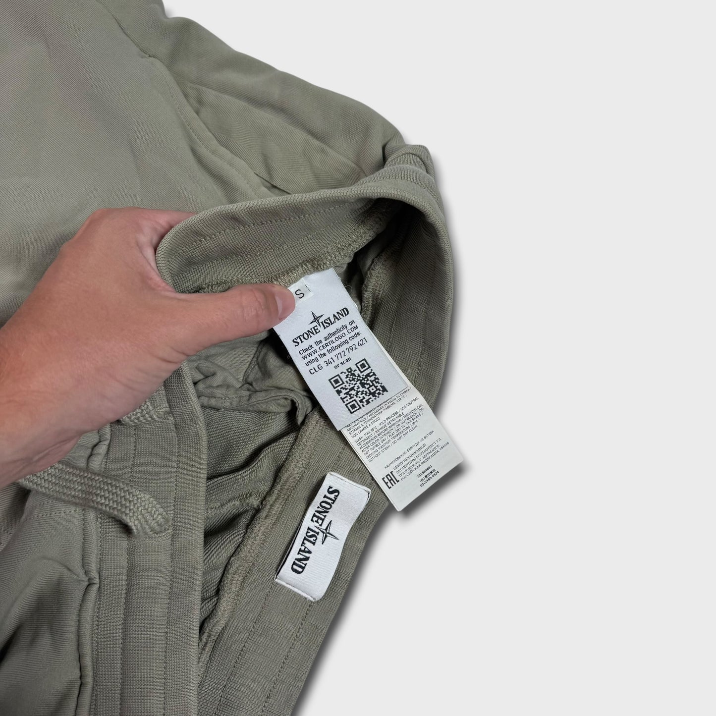 Stone Island Olive Cotton Shorts S