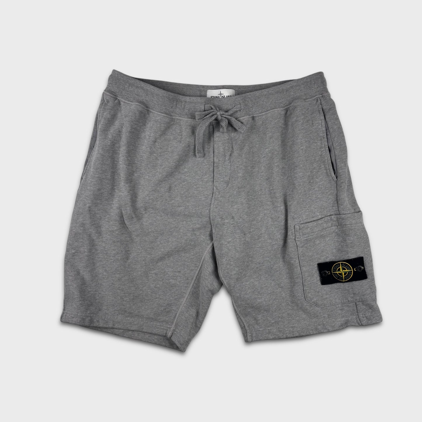 Stone Island Grey Cotton Sweat Shorts XL