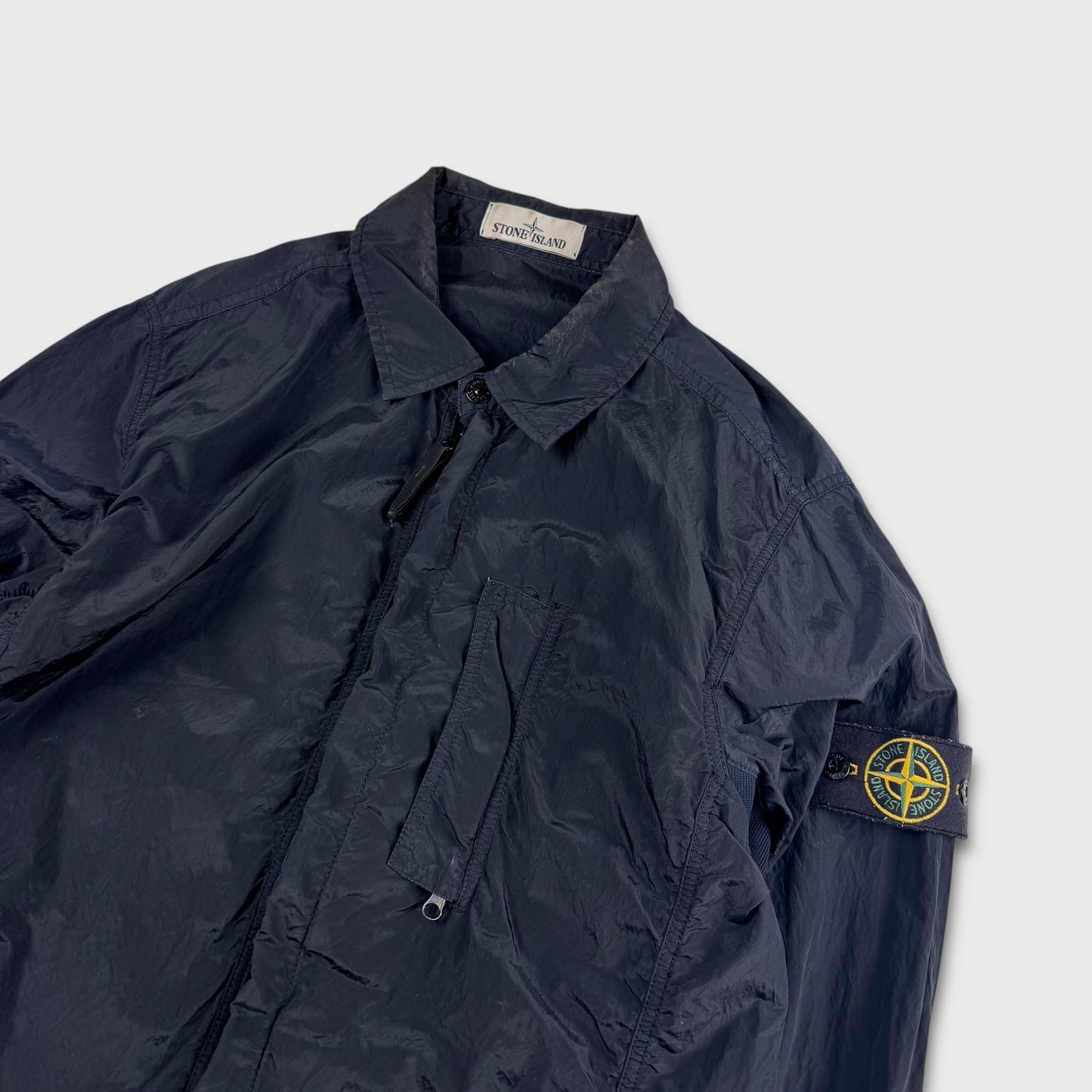 Stone Island Black Nylon Metal Overshirt M