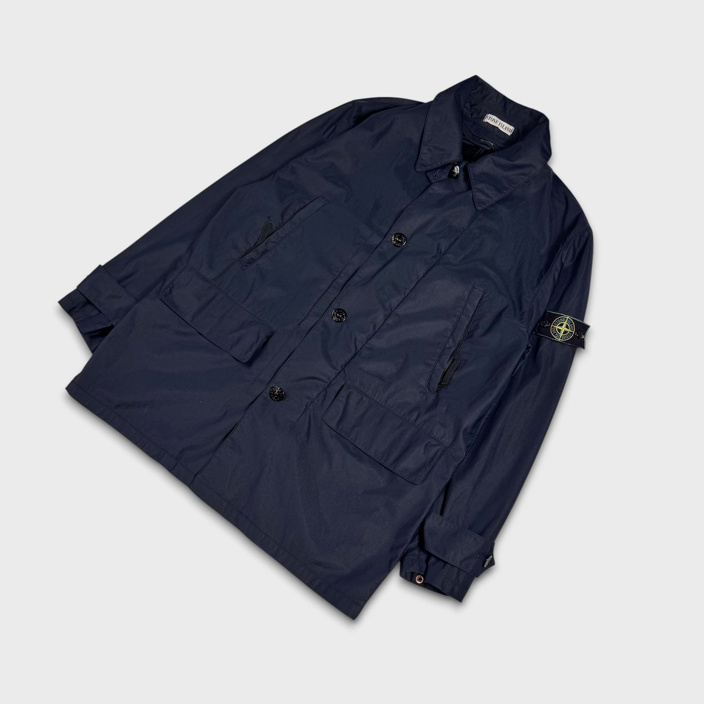 Stone Island 1997 Navy Nylam Parka Jacket L