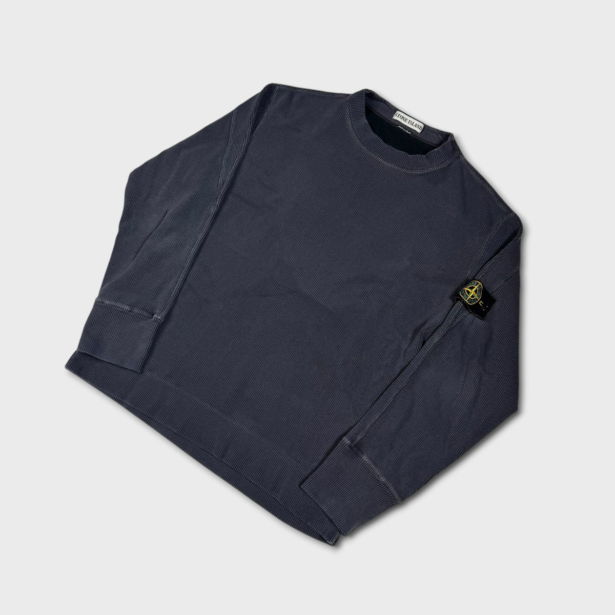 Stone Island Ribbed Cotton Crewneck M