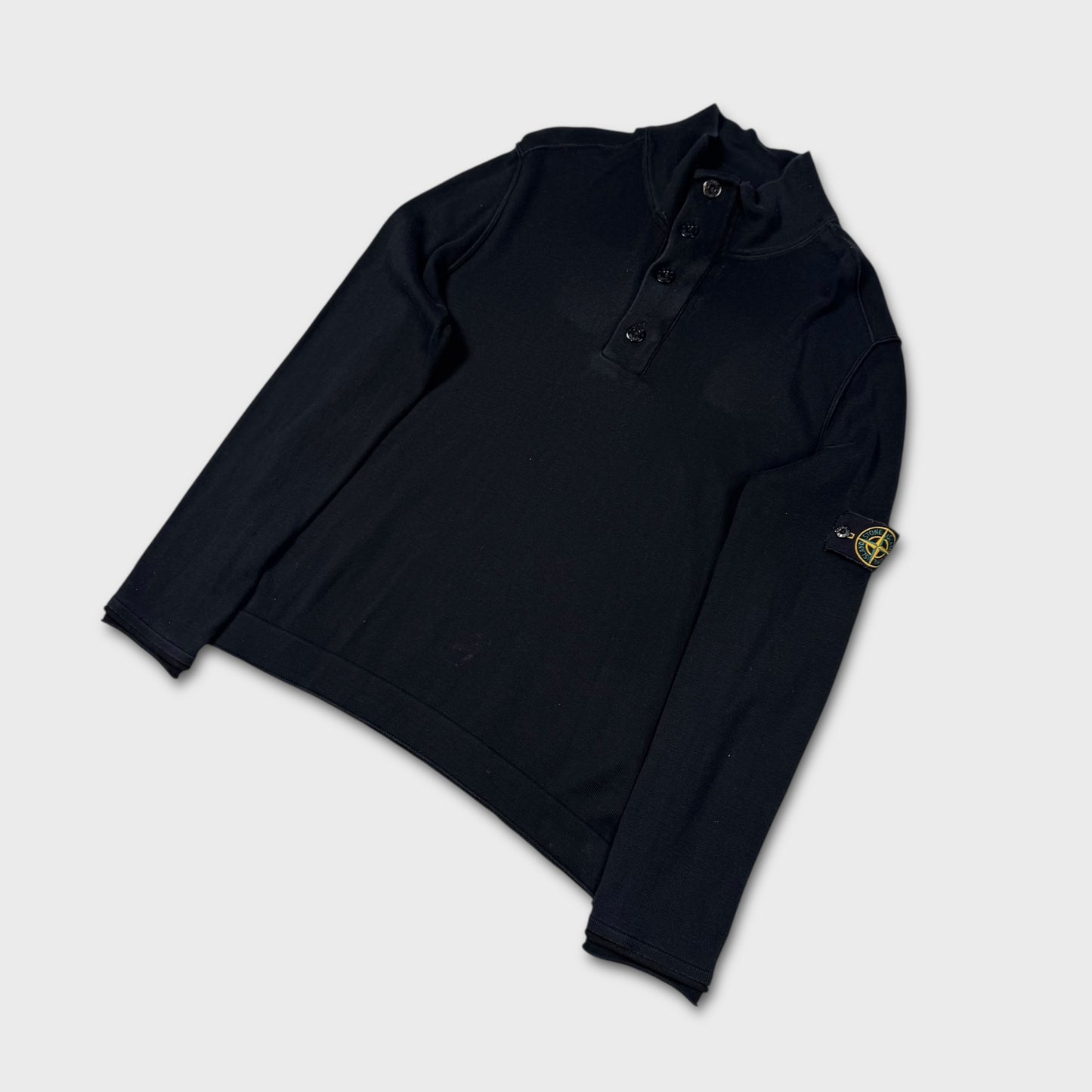Stone Island Black Quarter Zip Knit XXL