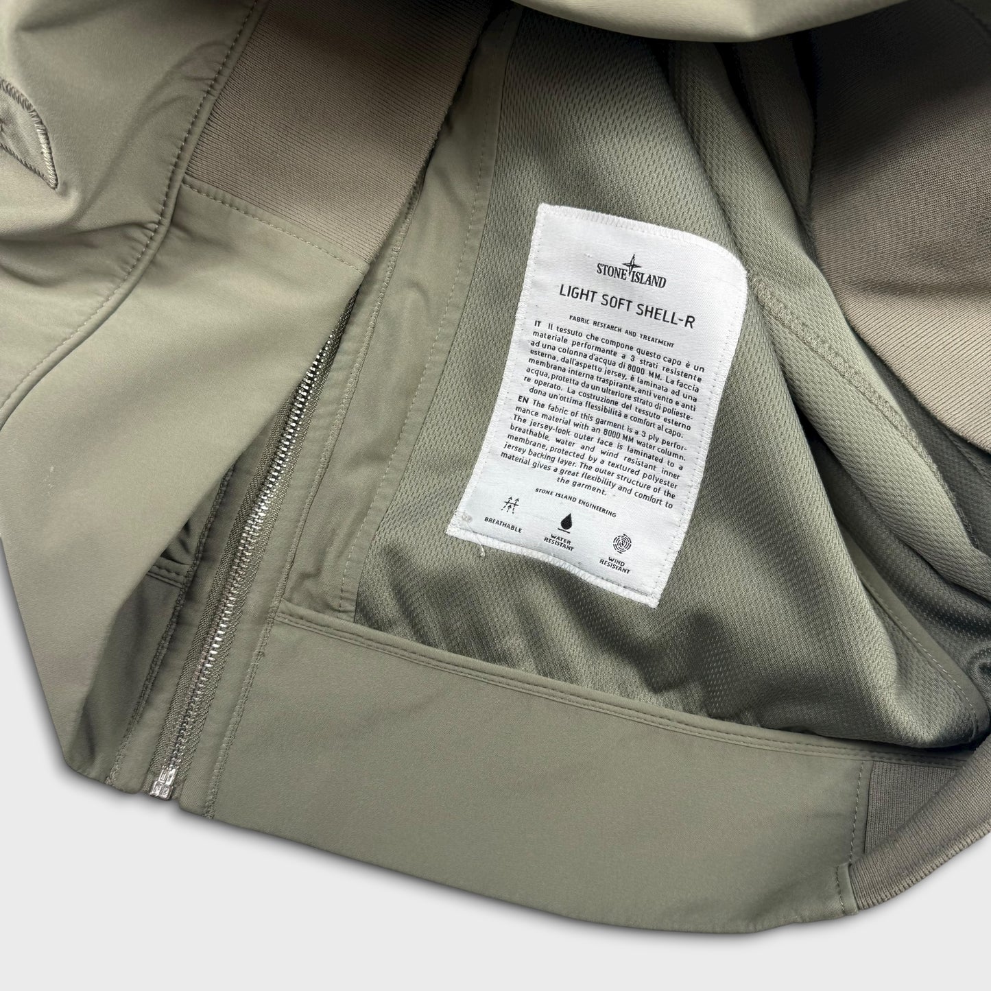 Stone Island Olive Light Soft Shell-R Jacket XXL