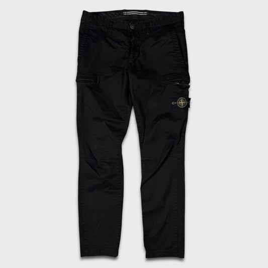 Stone Island Black Cotton Cargo Pants W30