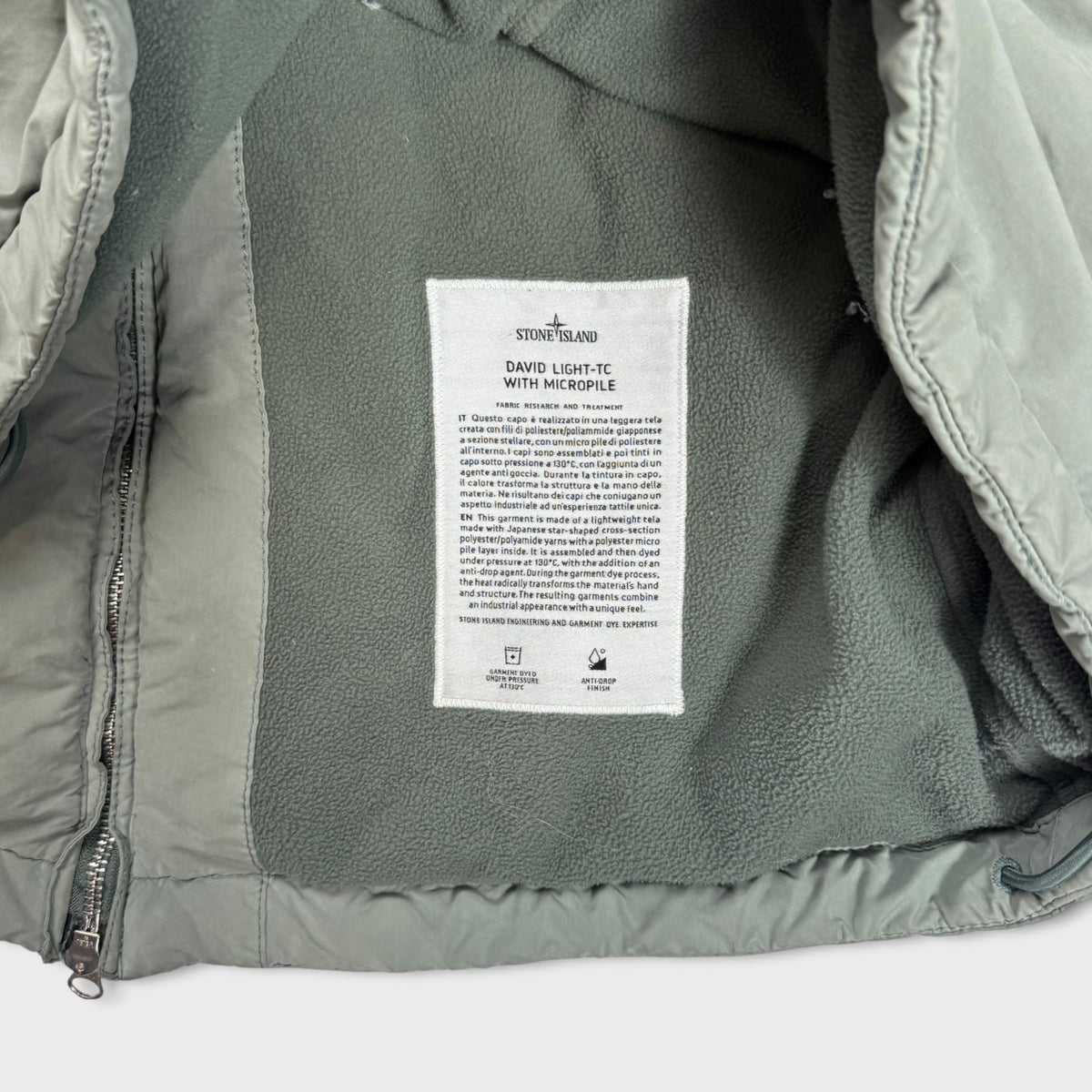 Stone Island Sage Green David Light-TC W/ Micropile M