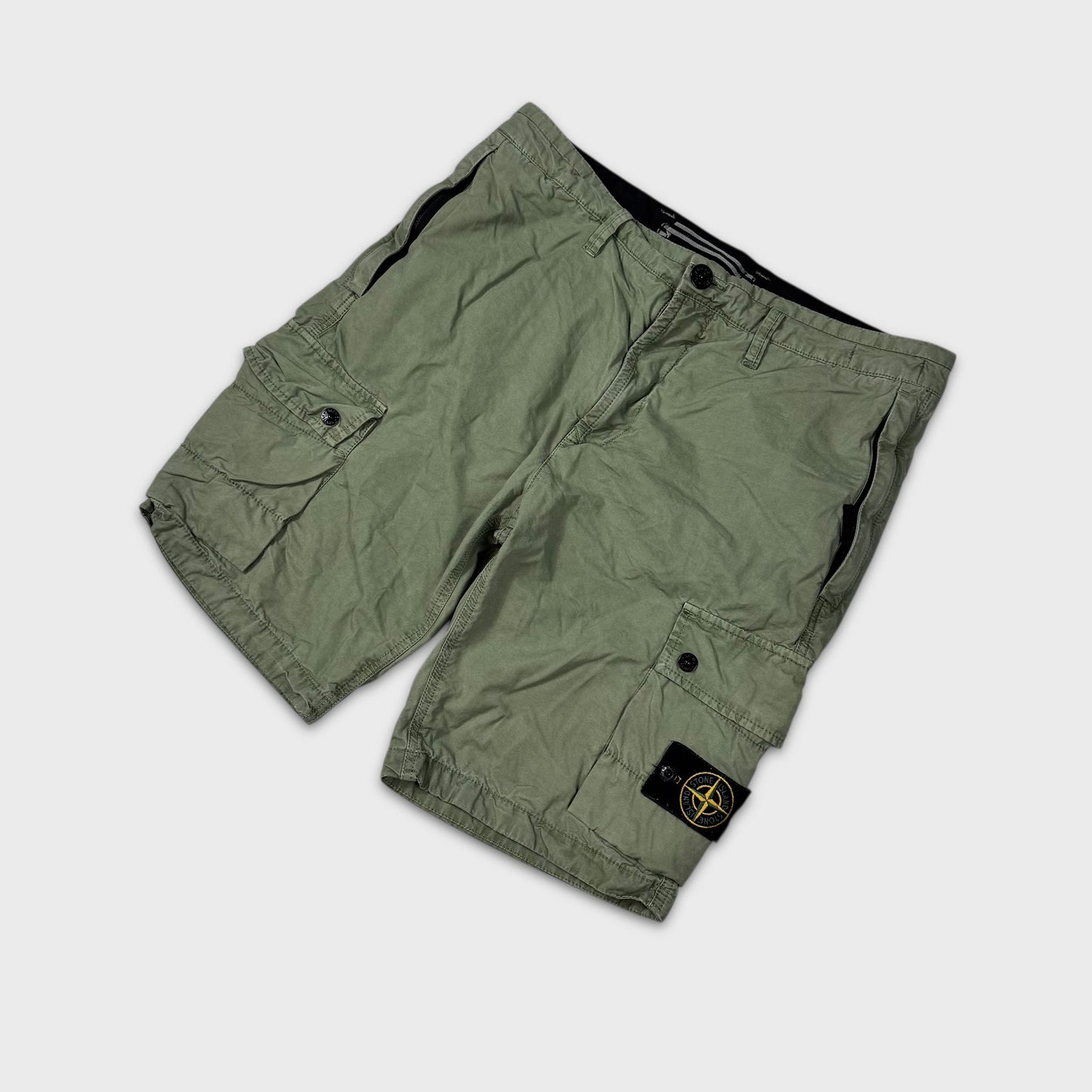 Stone Island Green Cargo Shorts W32