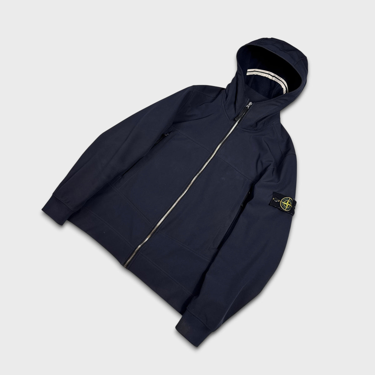 Stone Island Navy Soft Shell-R Jacket L