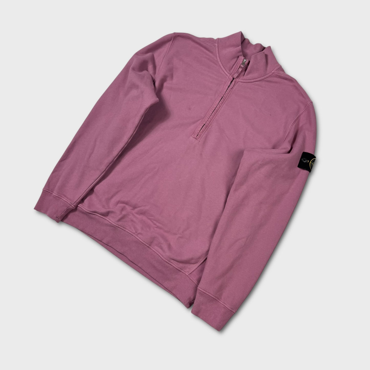Stone Island Pink Quarter Zip Sweatshirt XL
