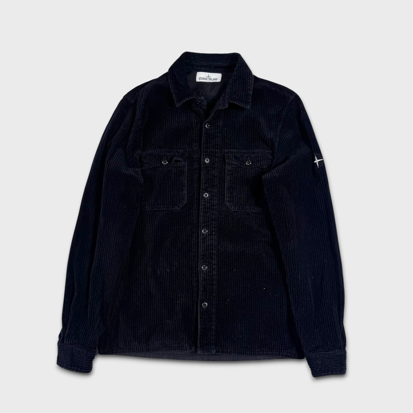 Stone Island Black Corduroy Overshirt M