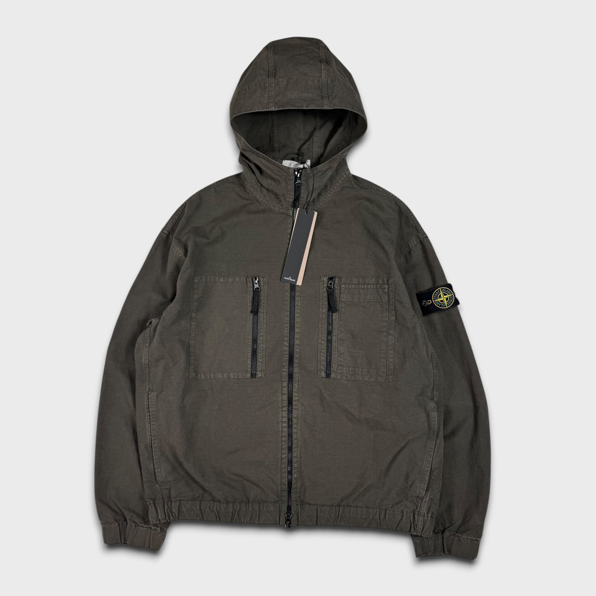 Stone Island Organic Cotton Ripstop Hooded Jacket XL NEW