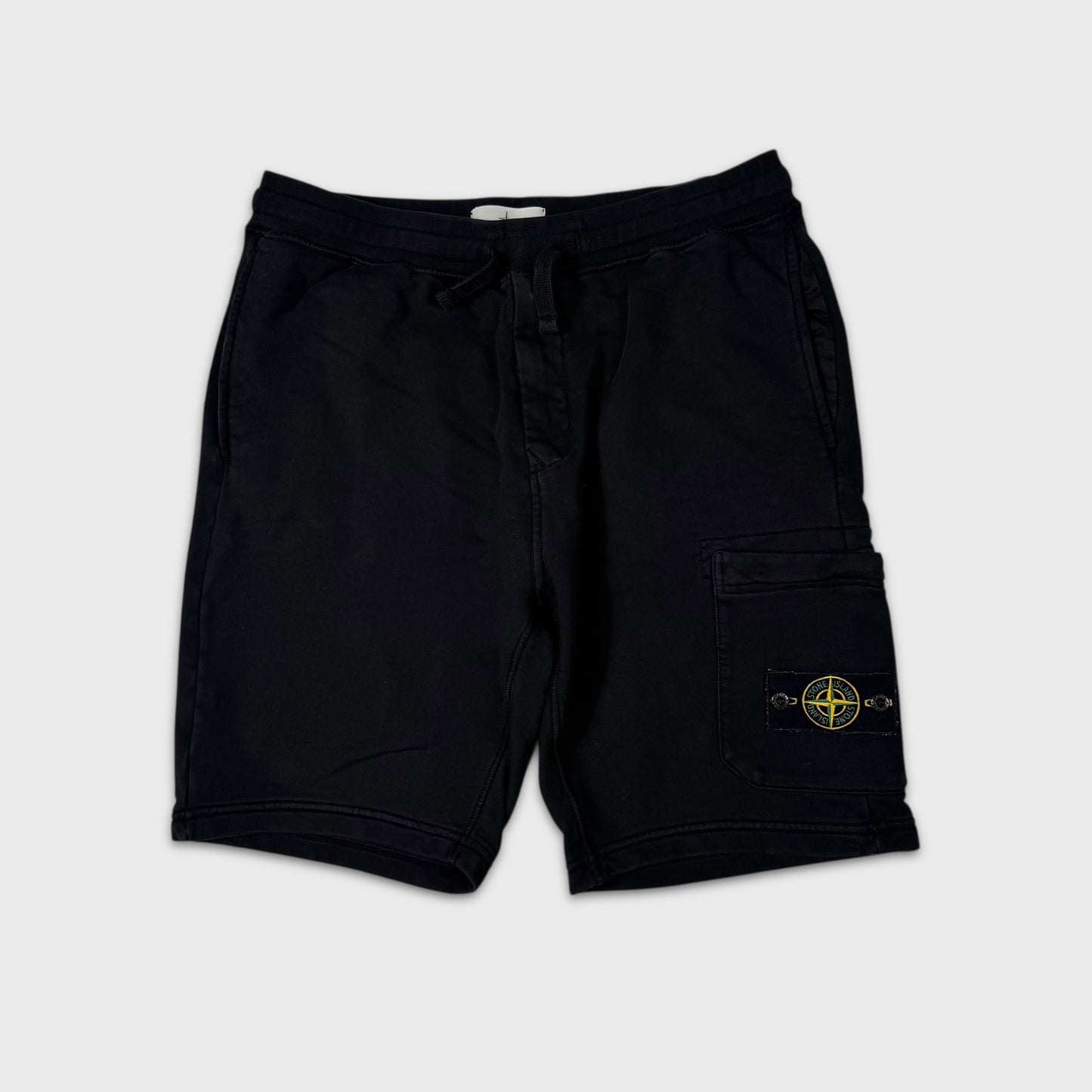 Stone Island Black Cotton Shorts L