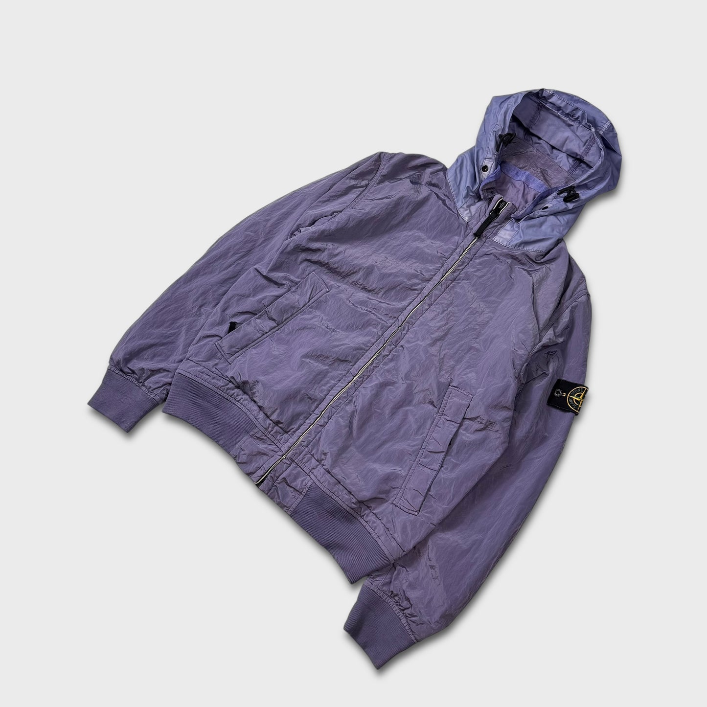 Stone Island Purple Hooded Nylon Metal Tyvek Jacket M
