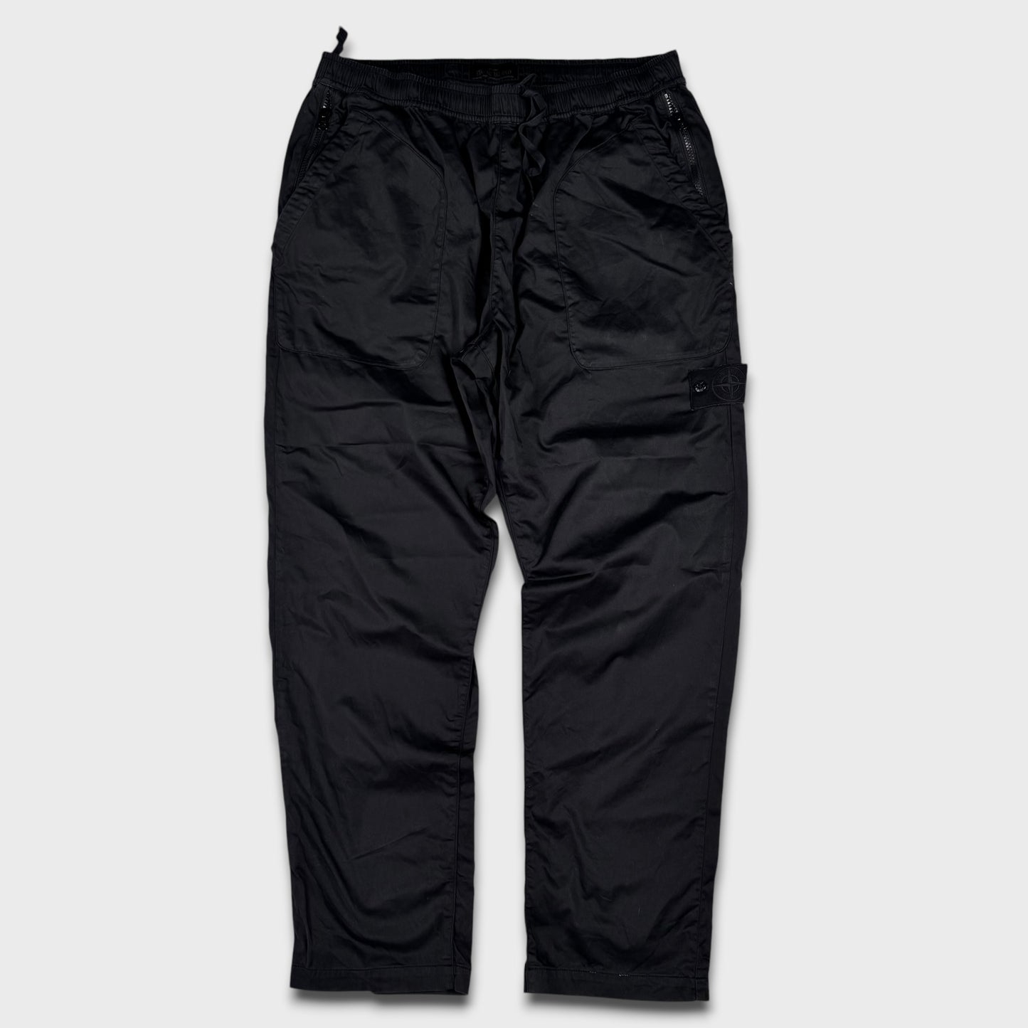 Stone Island Ghost Tela Black Cargo Pants W38