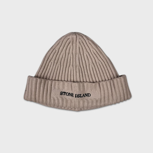 Stone Island 2000’s Spellout Ribbed Beanie OS