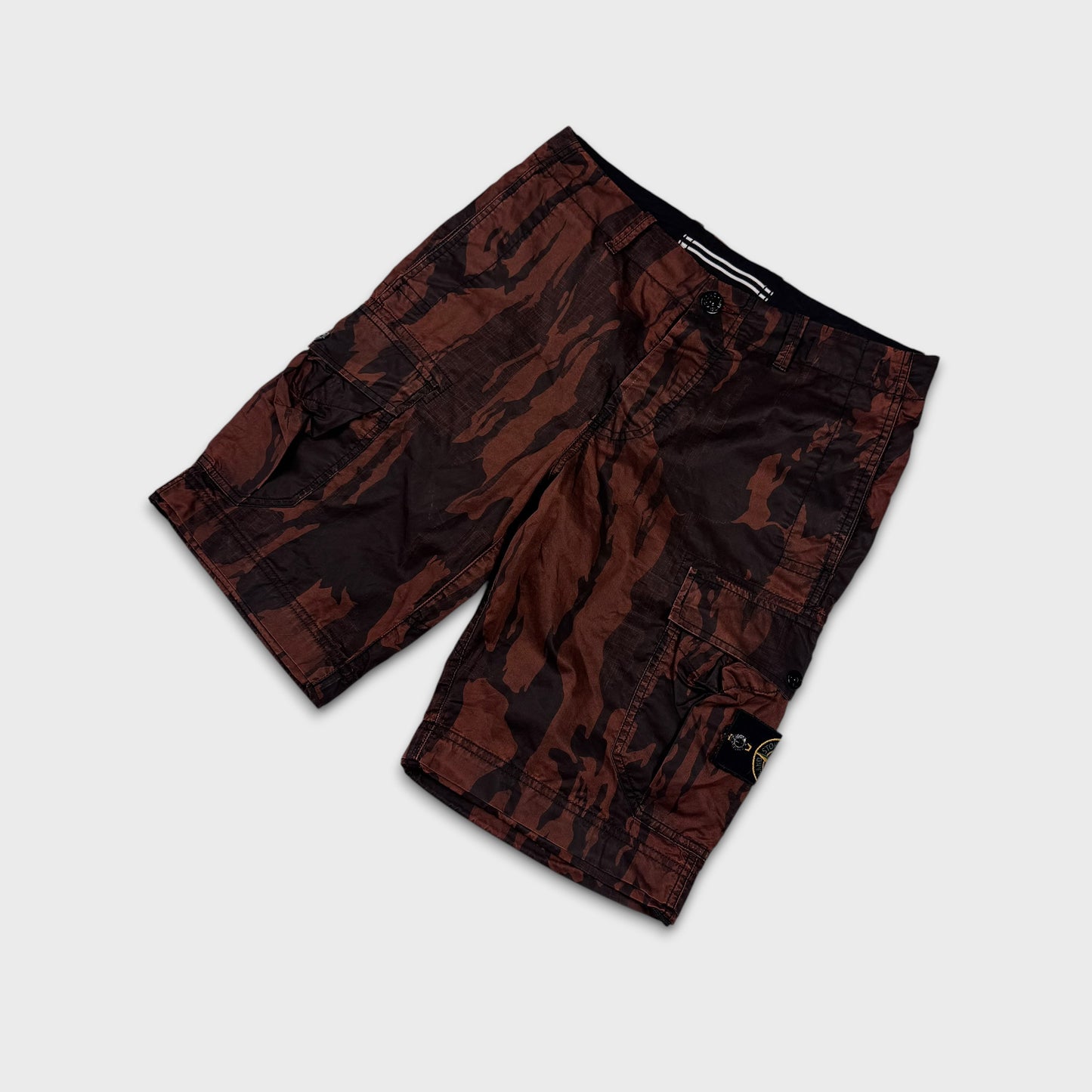 Stone Island Flowing Camo Cargo Shorts W29