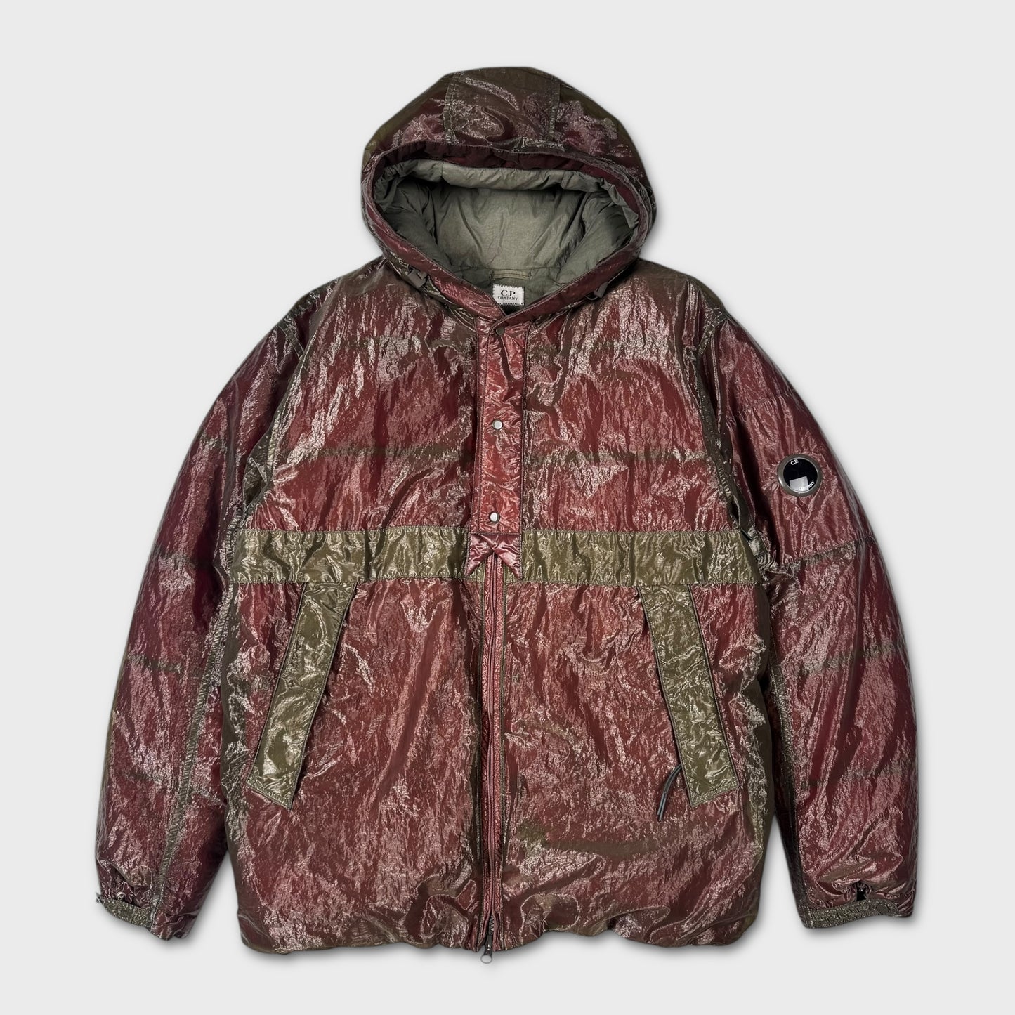 CP Company Burgundy / Green Kan-D Puffer Jacket M