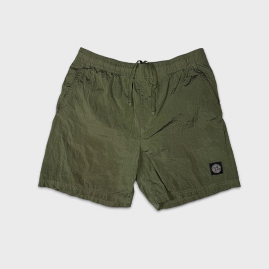 Stone Island Olive Nylon Metal Shorts L